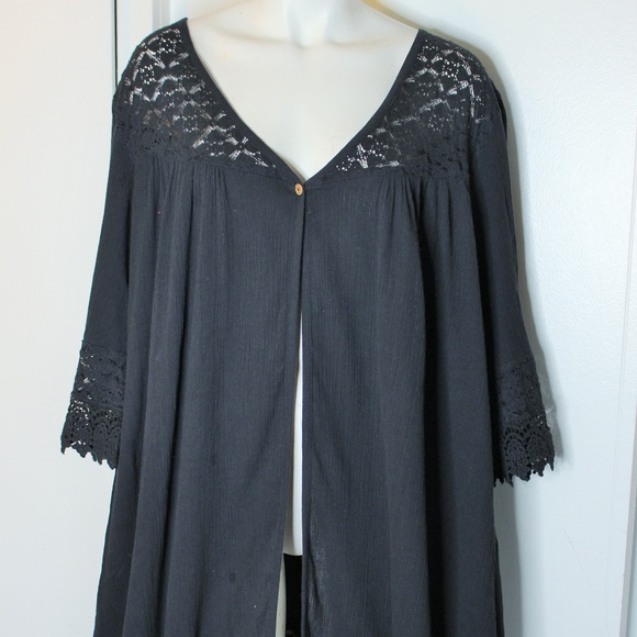 Swim 365 Tops - Swim 365 Black n Crochet Swim Suit Cover Up 22 24